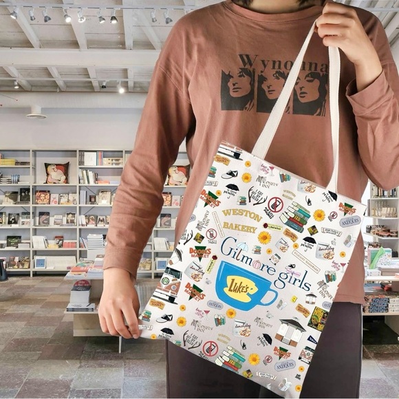 Gilmore Girls Tote Bag with Multicolor Design - Picture 2 of 5